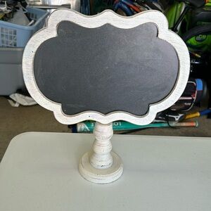 Fun chalk board decor. Height 13”.